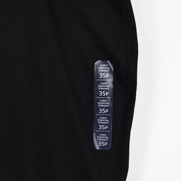 NWT J.Crew Factory Petite Curvy Stretch Essential Straight Jean Black 35 Petite - Picture 9 of 11